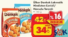 ÜLKER DANKEK LOKMALIK KEK HİNDİSTAN CEVİZLİ / HAVUÇLU TARÇINLI 160 G